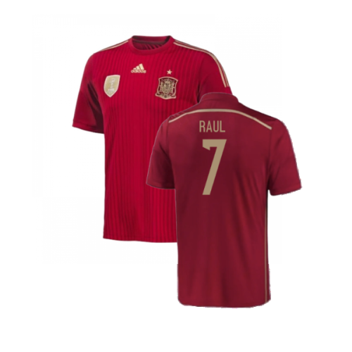 Spain 2015-16 Home Shirt (2-3y) (Mint) (RAUL 7)