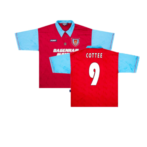 West Ham 1995-97 Home Shirt (XXL) (Mint) (Cottee 9)