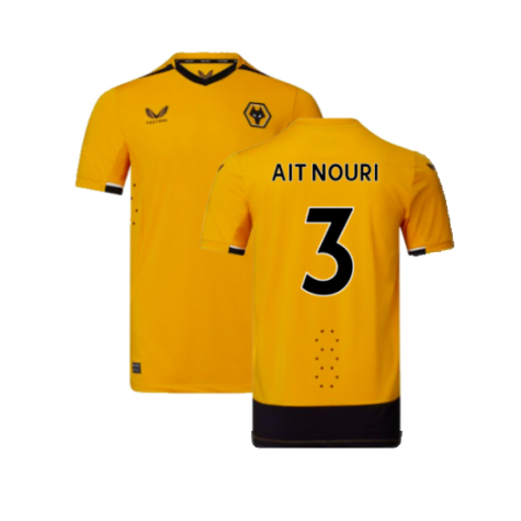 Wolves 2022-23 Pro Home Shirt (Sponsorless) (S) (Mint) (AIT NOURI 3)