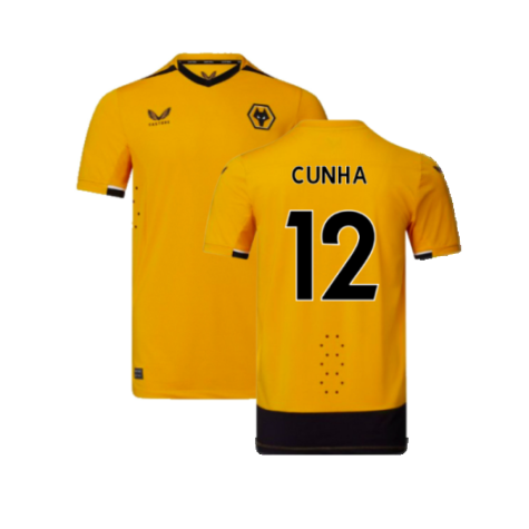 Wolves 2022-23 Pro Home Shirt (Sponsorless) (S) (Mint) (Cunha 12)