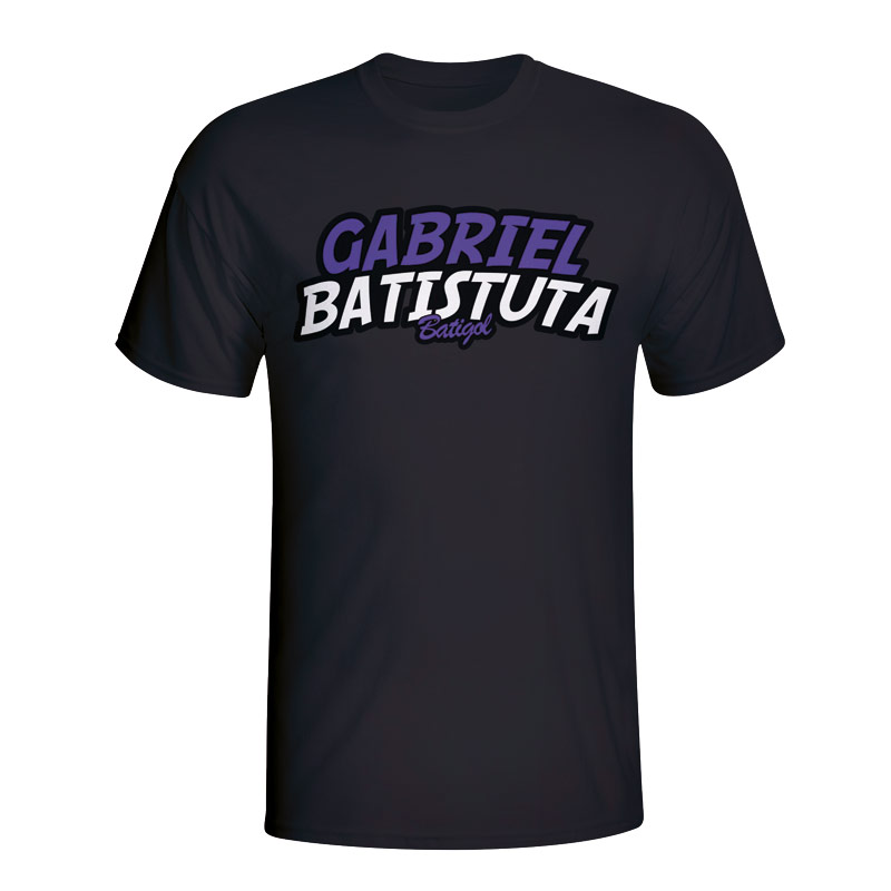 Gabriel Batistuta Comic Book T-shirt (black)