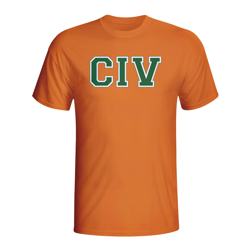 Ivory Coast Country Iso T-shirt (orange)