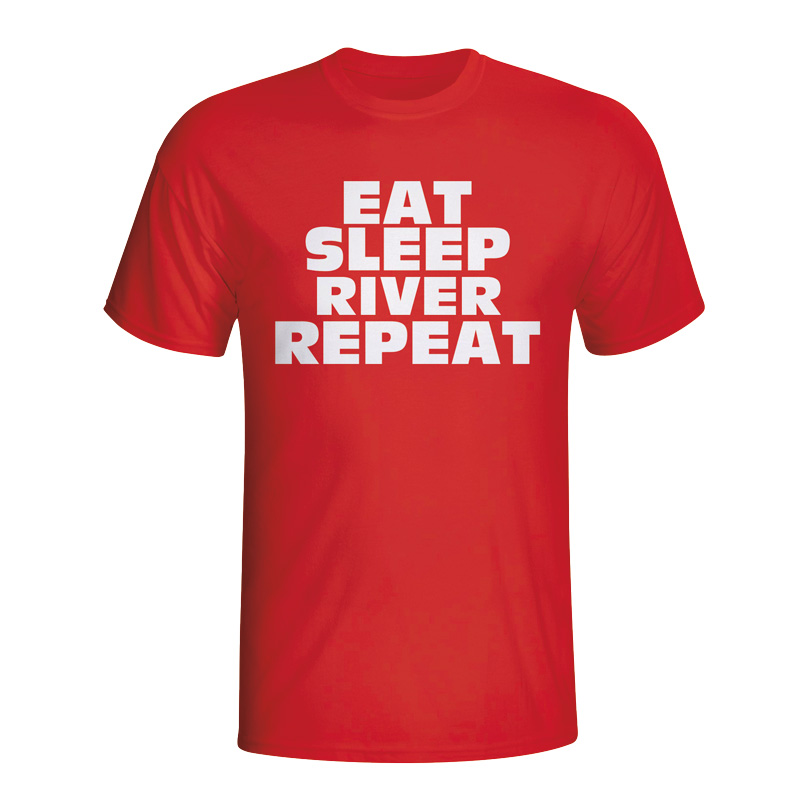 Eat Sleep River Plate Repeat T-shirt (red)