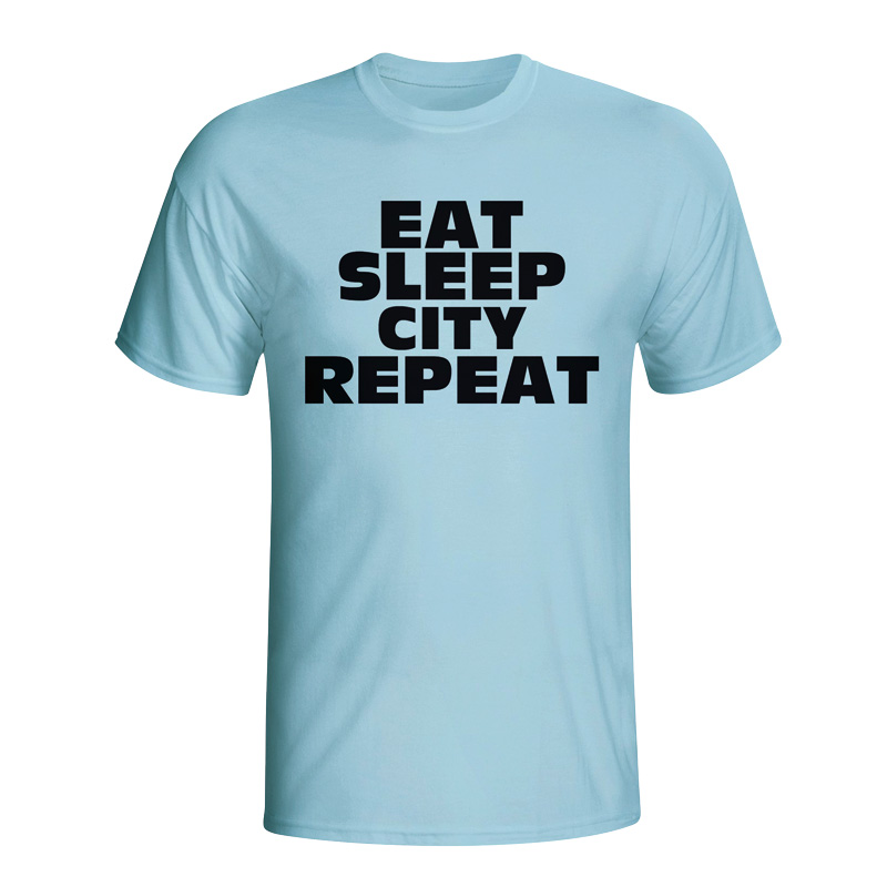 Eat Sleep Man City Repeat T-shirt (sky Blue)