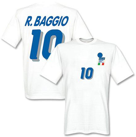 Roberto Baggio Italy 1994 Away T-Shirt (White)