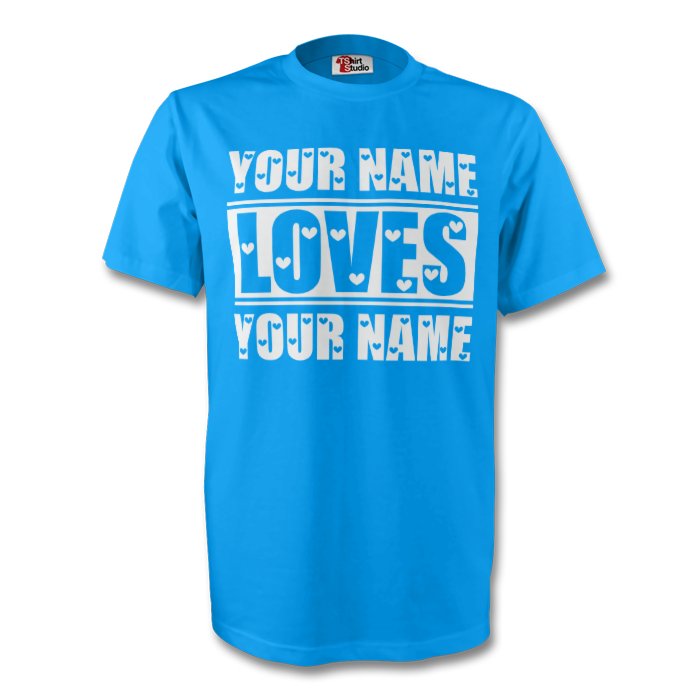 Your Name Loves Your Name T-shirt (sky) - Kids