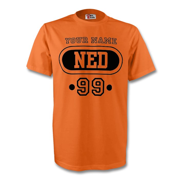 Holland Ned T-shirt (orange) + Your Name