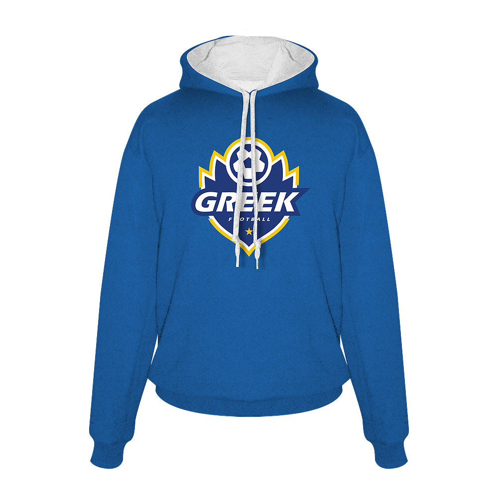 Greece \'Flame\' footer with hood - Royal blue
