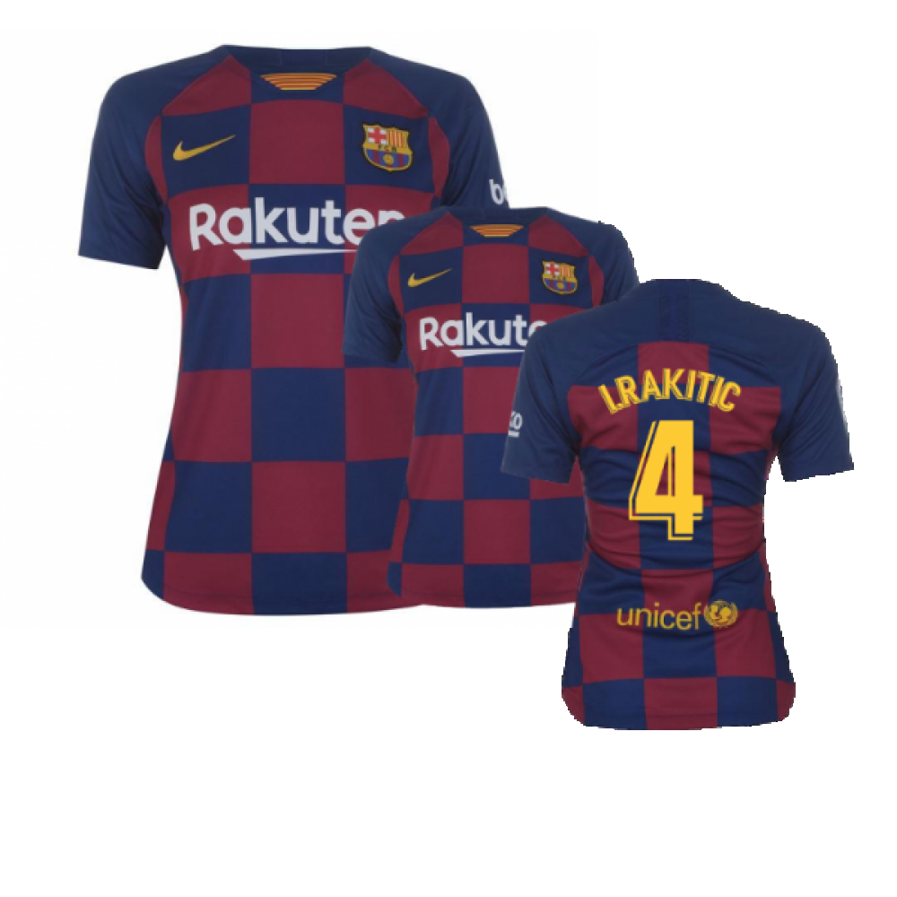 2019-2020 Barcelona Home Nike Ladies Shirt (I.RAKITIC 4)