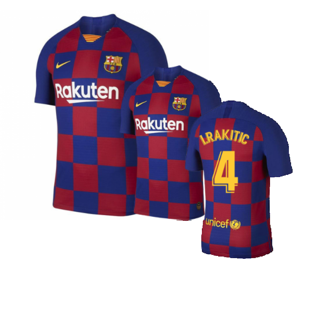 2019-2020 Barcelona Home Vapor Match Nike Shirt (Kids) (I.RAKITIC 4)