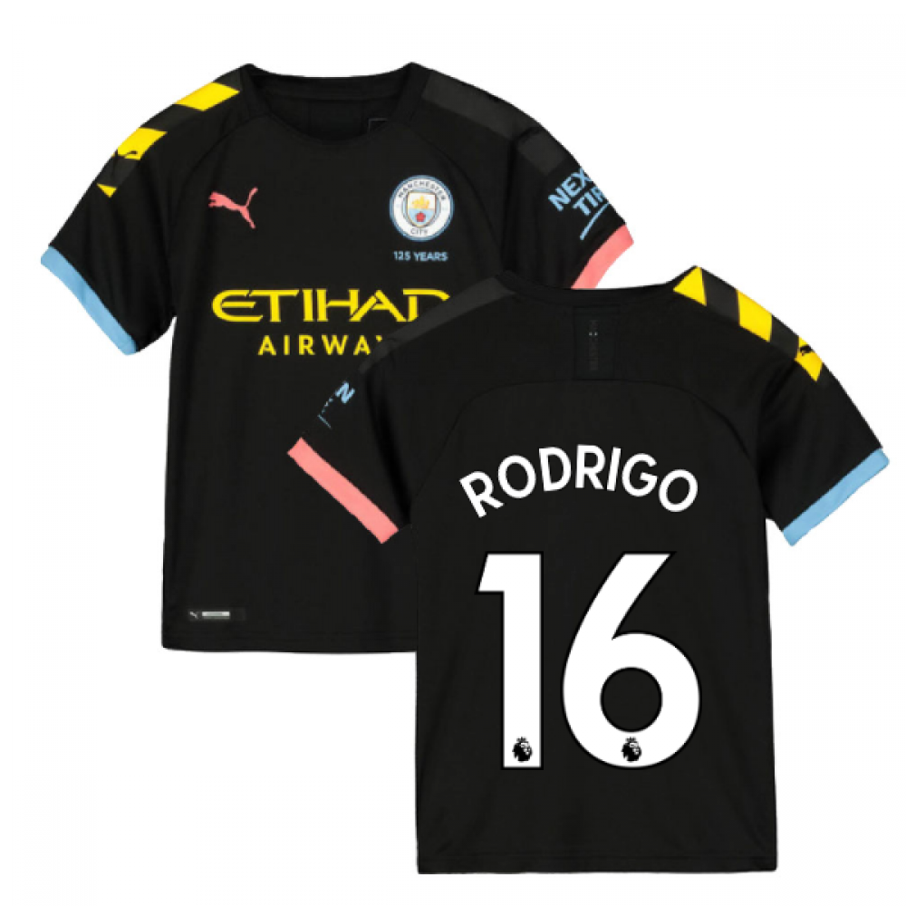 2019-2020 Manchester City Puma Away Football Shirt (Kids) (Rodrigo 16)