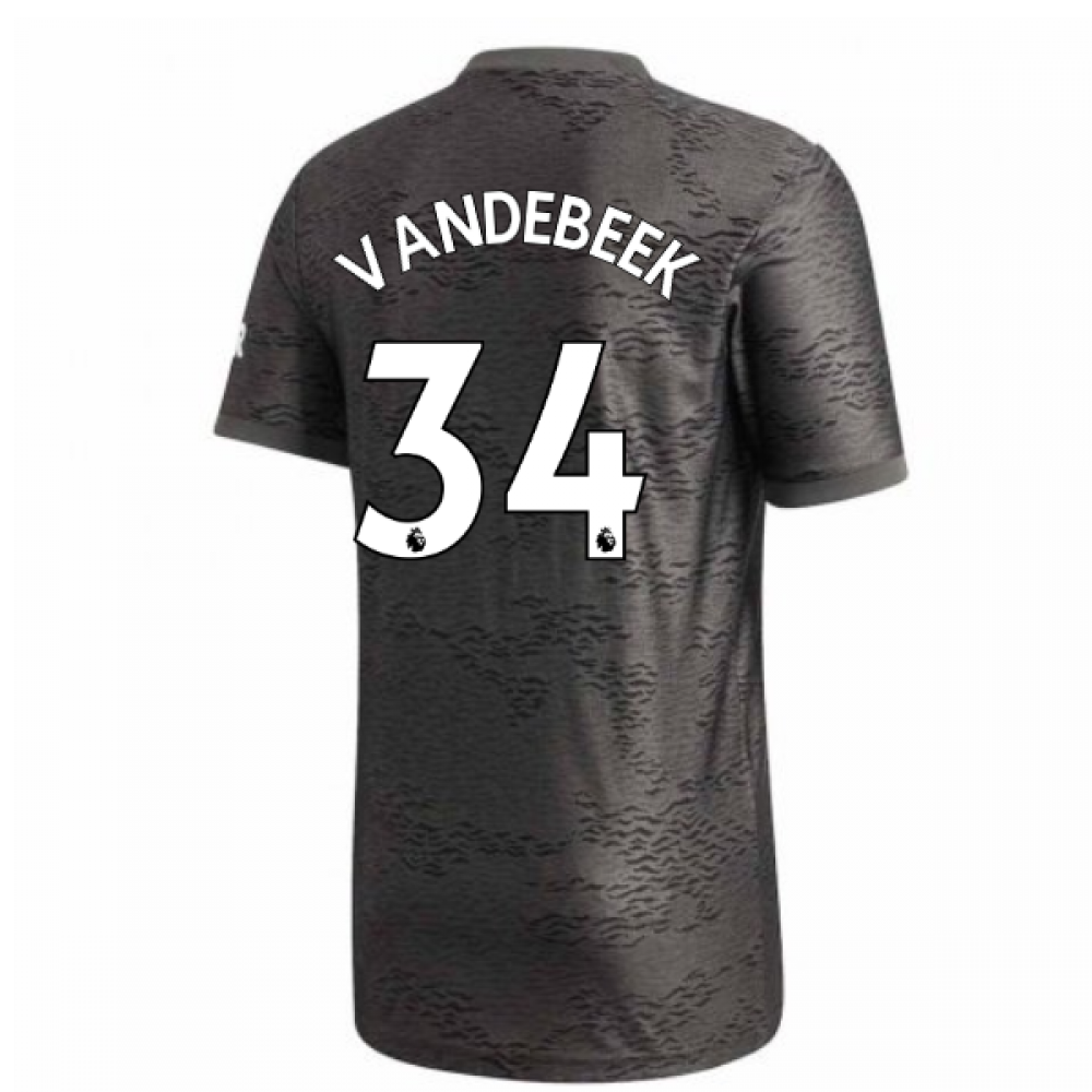 2020-2021 Man Utd Adidas Away Football Shirt (VAN DE BEEK 34)