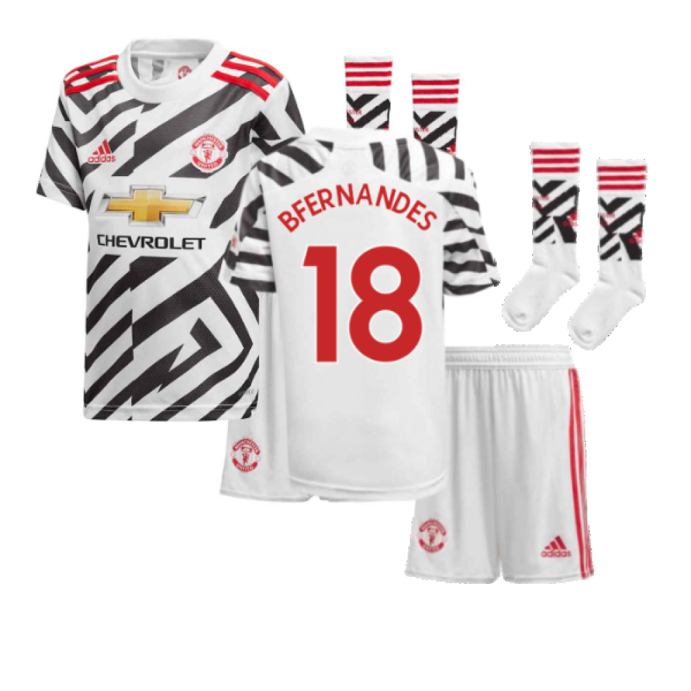 2020-2021 Man Utd Adidas Third Little Boys Mini Kit (B.FERNANDES 18)