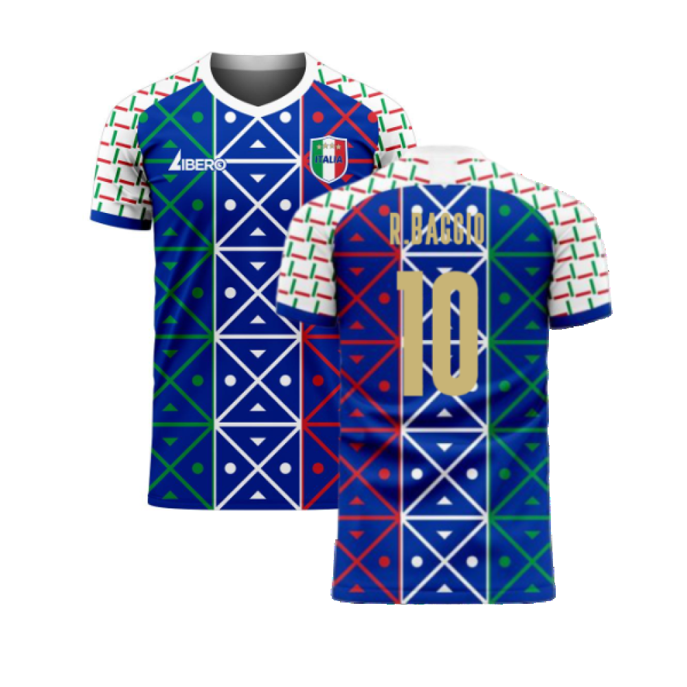 Italy 2024-2025 Renaissance Home Concept Football Kit (Libero) (R.BAGGIO 10)