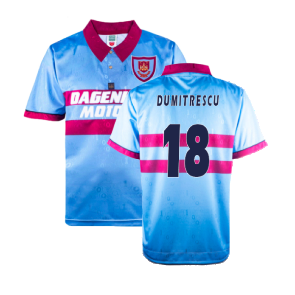 1995-1997 West Ham Pony Reissue Centenary Away Shirt (Dumitrescu 18)