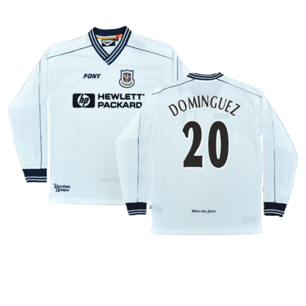 1997-1999 Tottenham Home LS Pony Retro Shirt (Dominguez 20)