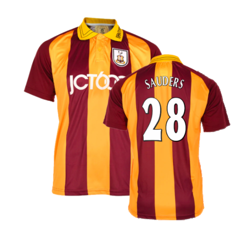 1999-2000 Bradford City Home Retro Shirt (Sauders 28)