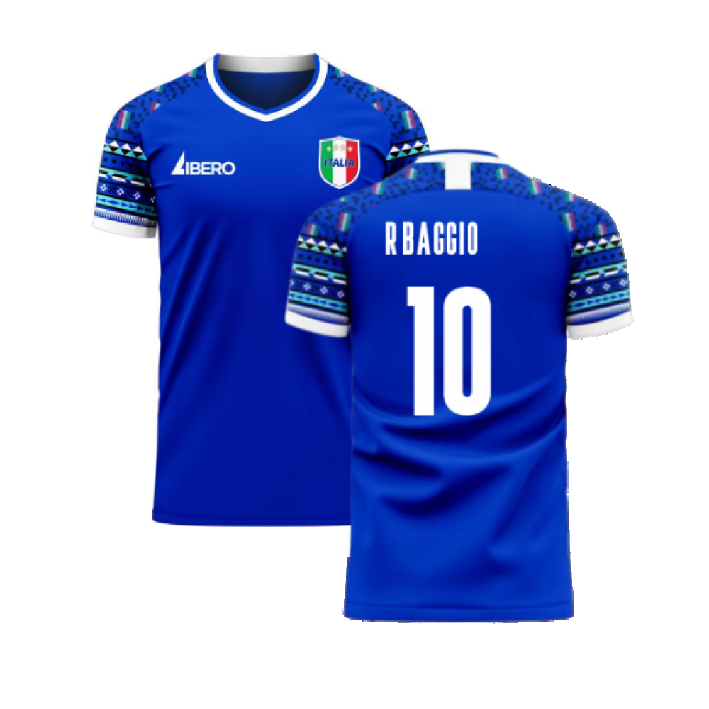 Italy 2024-2025 Home Concept Football Kit (Libero) (R.BAGGIO 10)