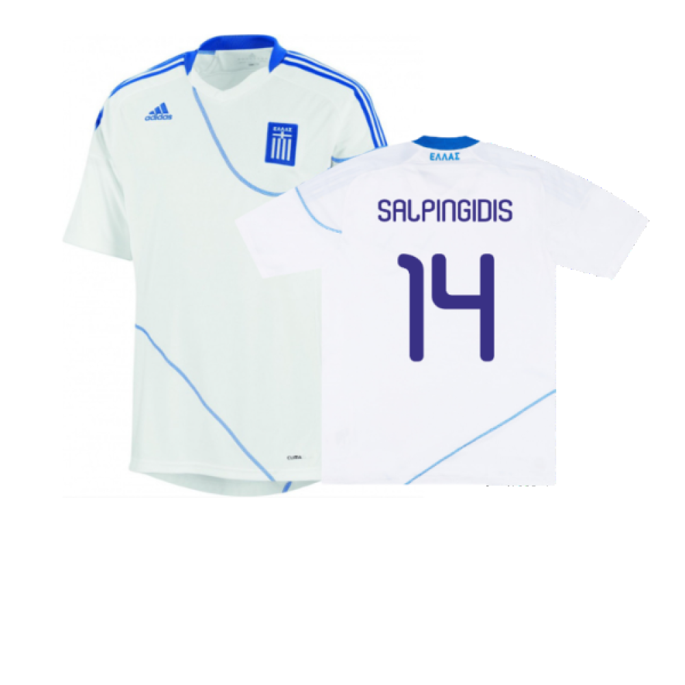 2010-2011 Greece Home Shirt (Salpingidis 14)