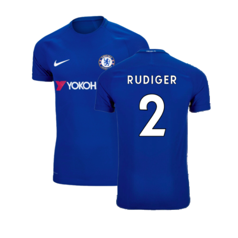 2017-2018 Chelsea Home Shirt (Rudiger 2)