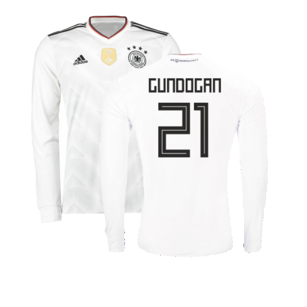 2017-2018 Germany Long Sleeve Home Shirt (Gundogan 21)