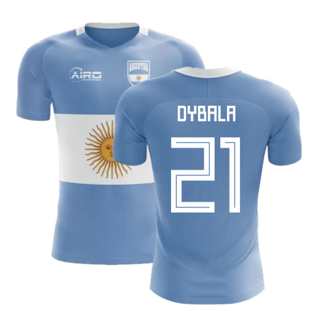 2024-2025 Argentina Flag Concept Football Shirt (Dybala 21)