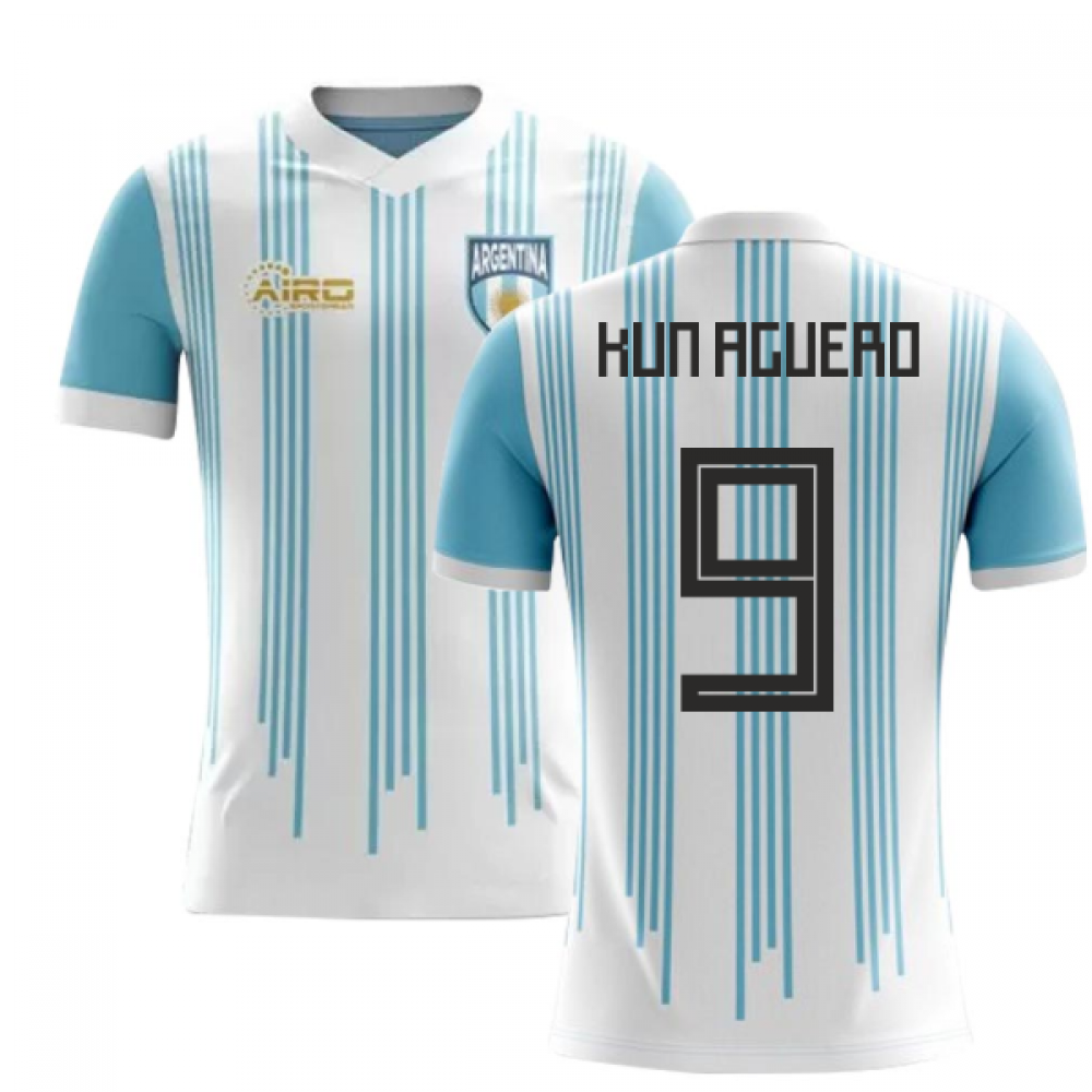 2024-2025 Argentina Home Concept Football Shirt (Kun Aguero 9)