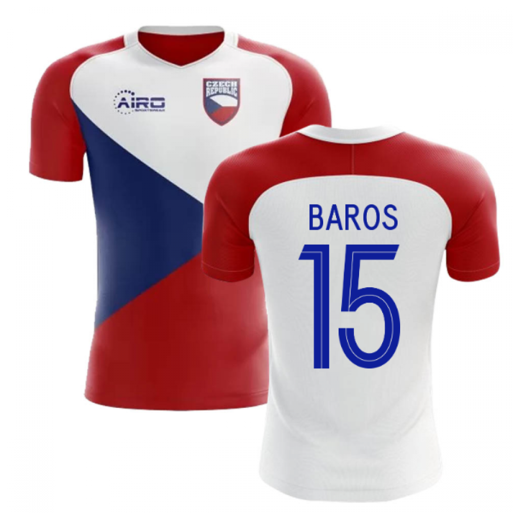 2025-2026 Czech Republic Home Concept Football Shirt (BAROS 15) - Kids