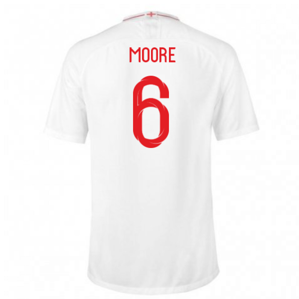 2018-2019 England Home Nike Football Shirt (Moore 6)