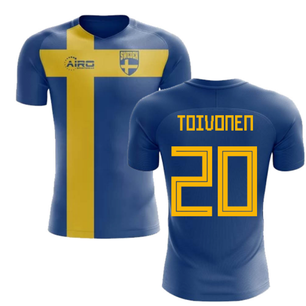 2024-2025 Sweden Flag Concept Football Shirt (Toivonen 20)