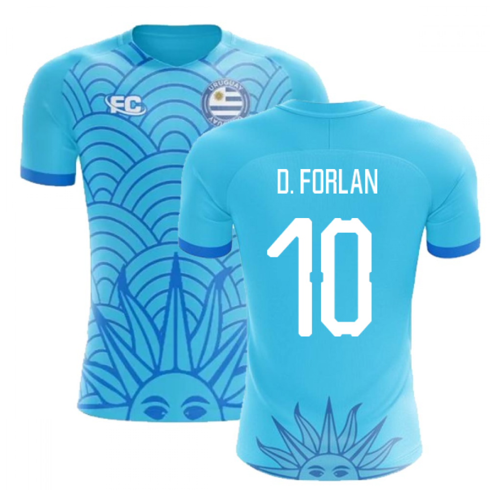 2018-2019 Uruguay Fans Culture Concept Home Shirt (D. Forlan 10) - Womens