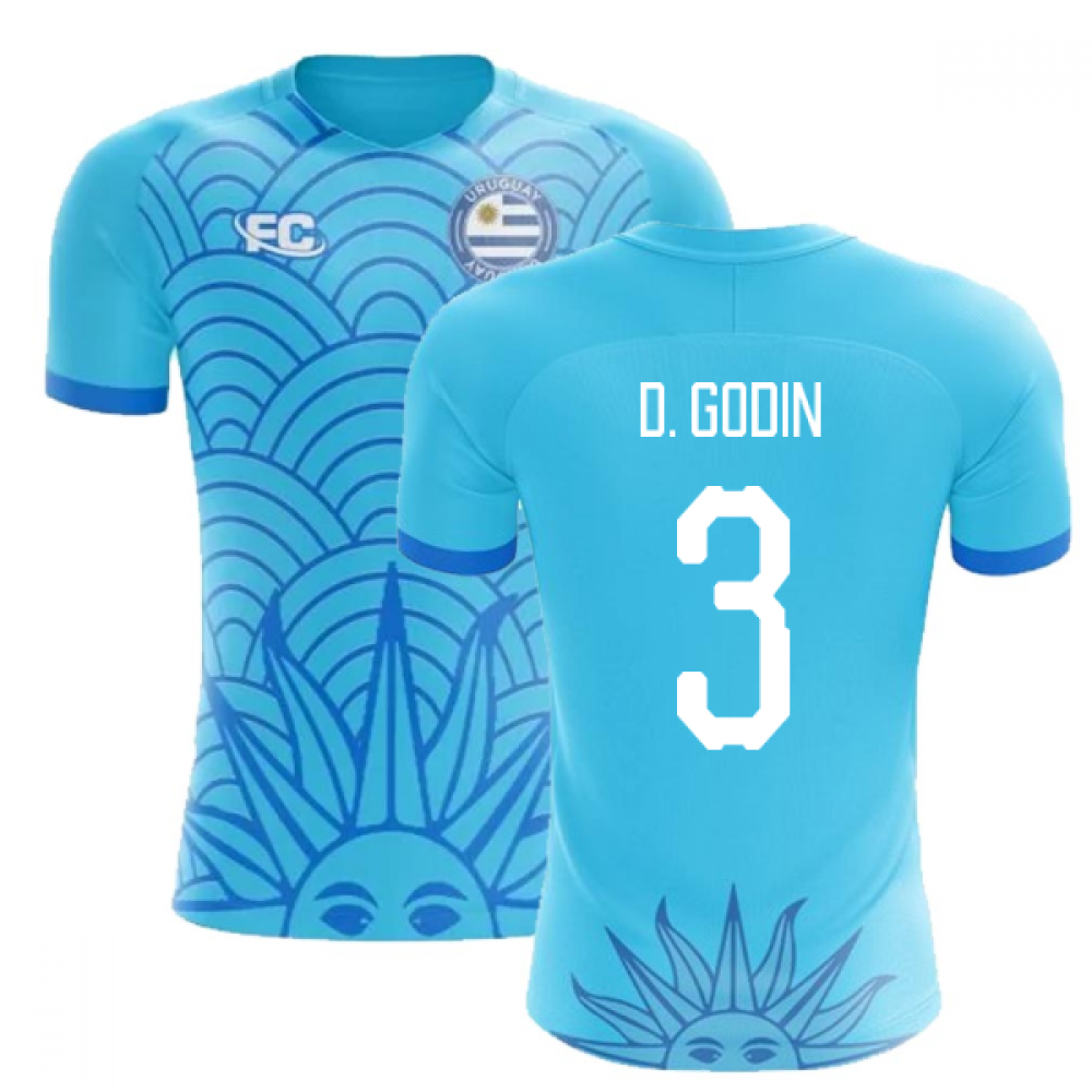 2018-2019 Uruguay Fans Culture Concept Home Shirt (D. Godin 3) - Womens