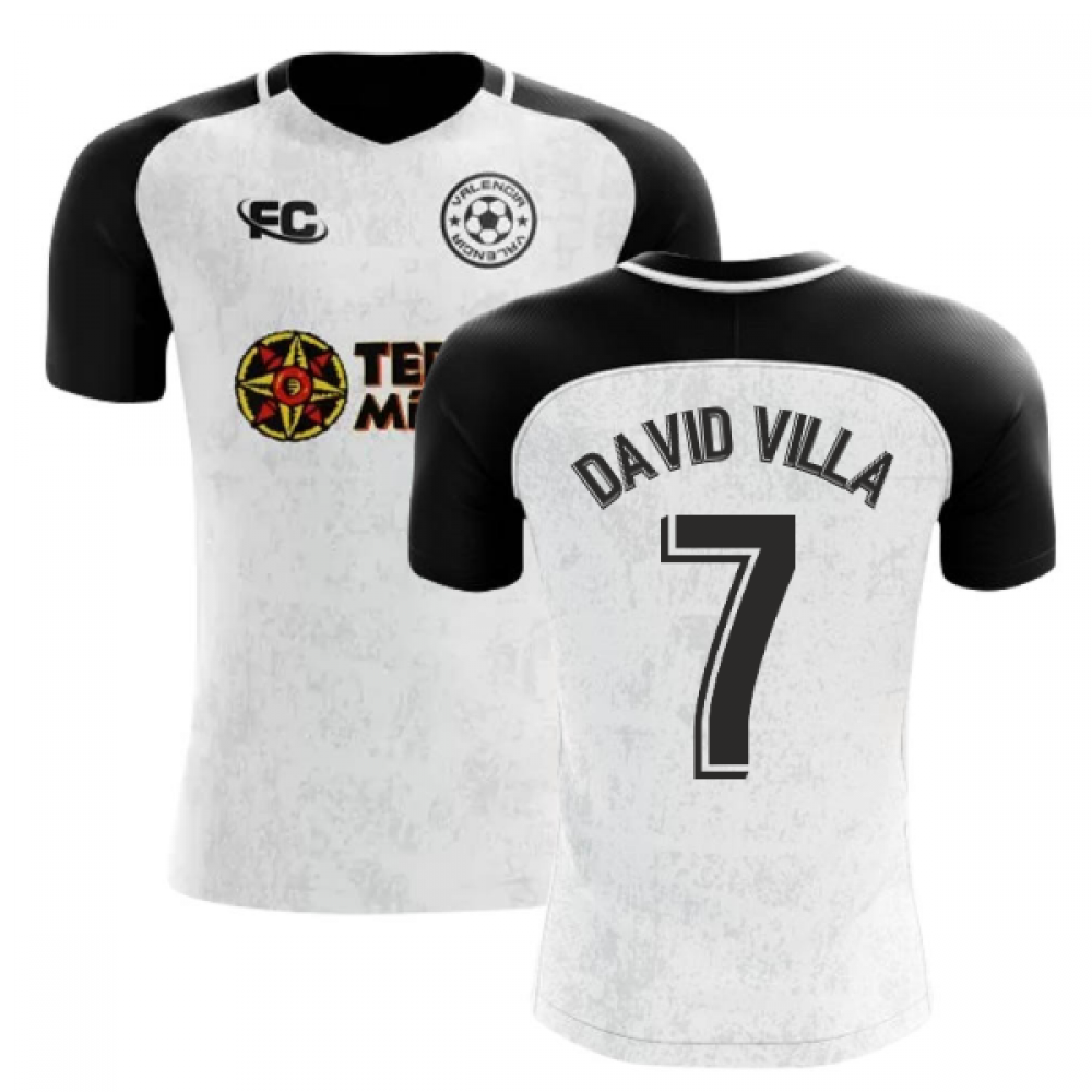 2018-2019 Valencia Fans Culture Home Concept Shirt (David Villa 7) - Kids