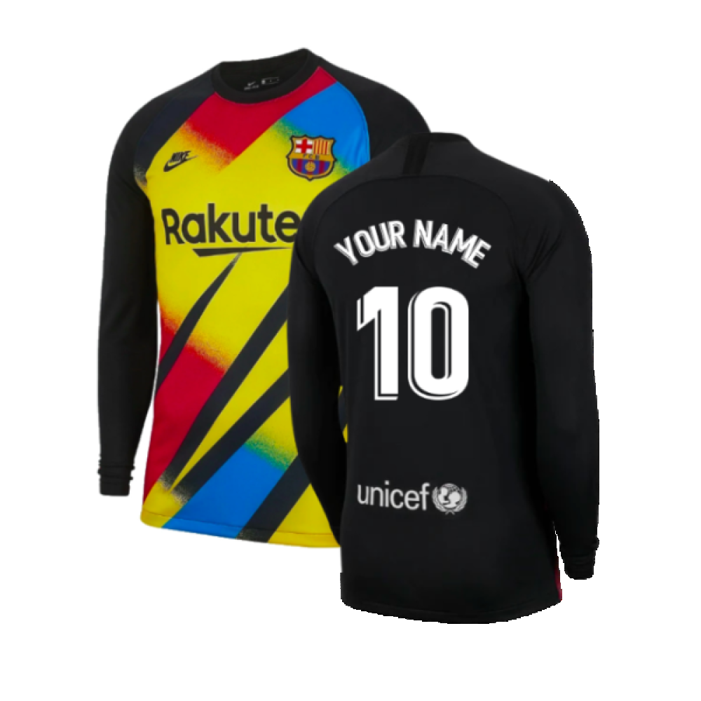 2019-2020 Barcelona Goalkeeper Shirt (Yellow) (Your Name)