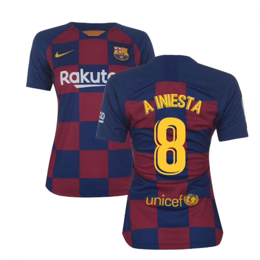 2019-2020 Barcelona Home Nike Ladies Shirt (A INIESTA 8)