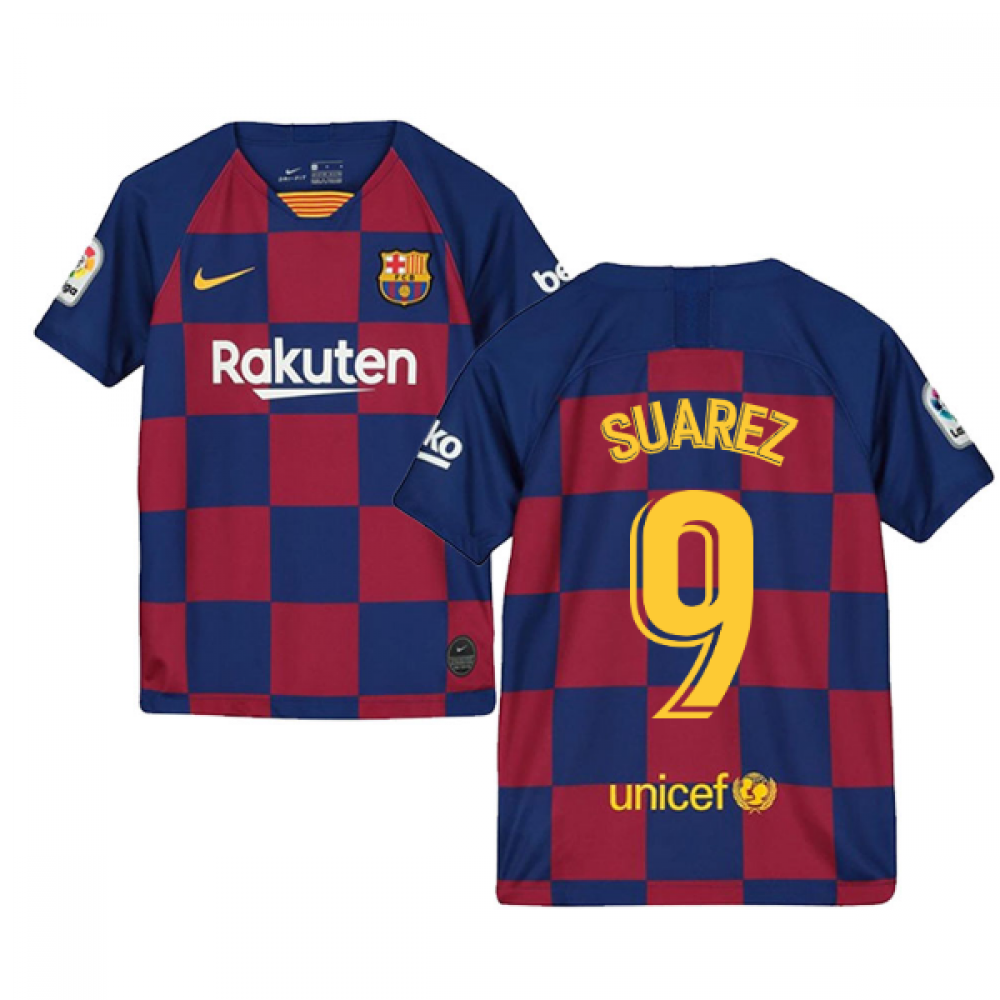 2019-2020 Barcelona Home Nike Shirt (Kids) (SUAREZ 9)