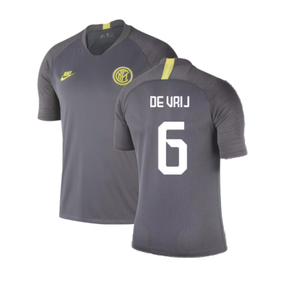 2019-2020 Inter Milan Training Shirt (Dark Grey) (De Vrij 6)