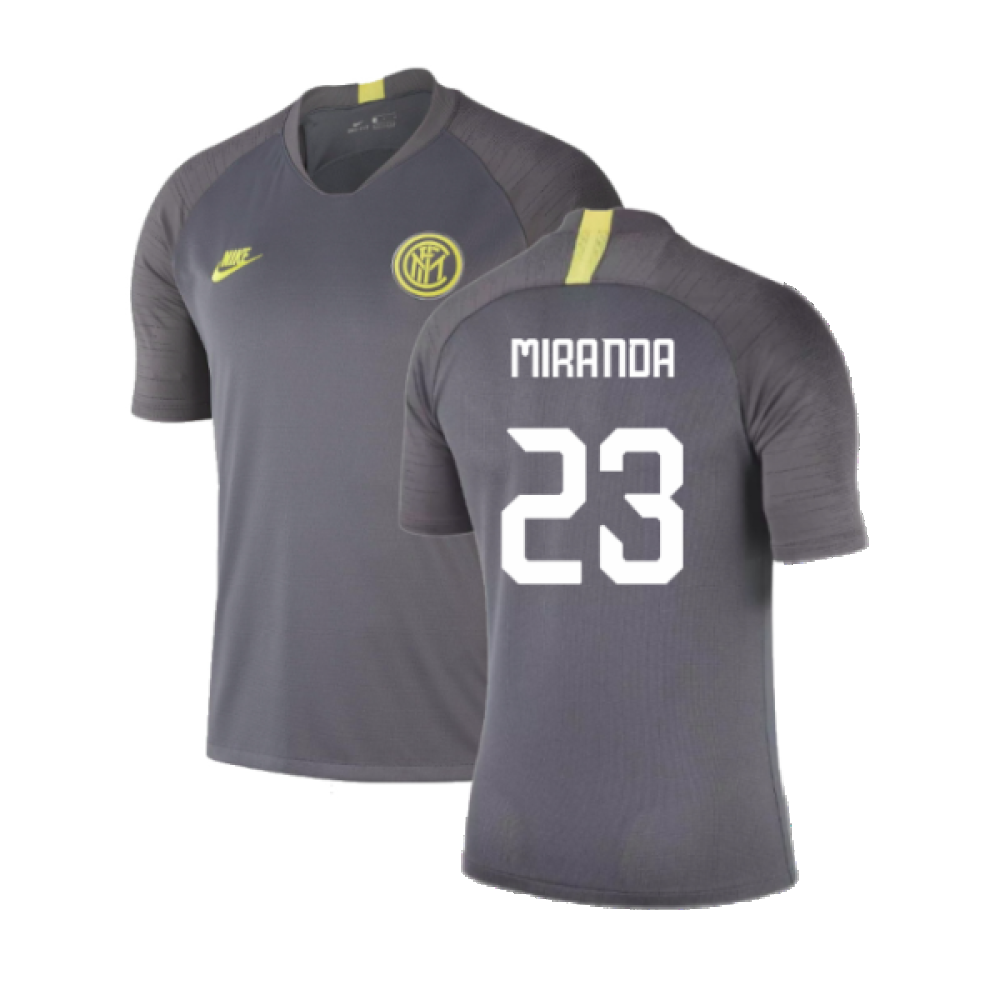 2019-2020 Inter Milan Training Shirt (Dark Grey) (Miranda 23)