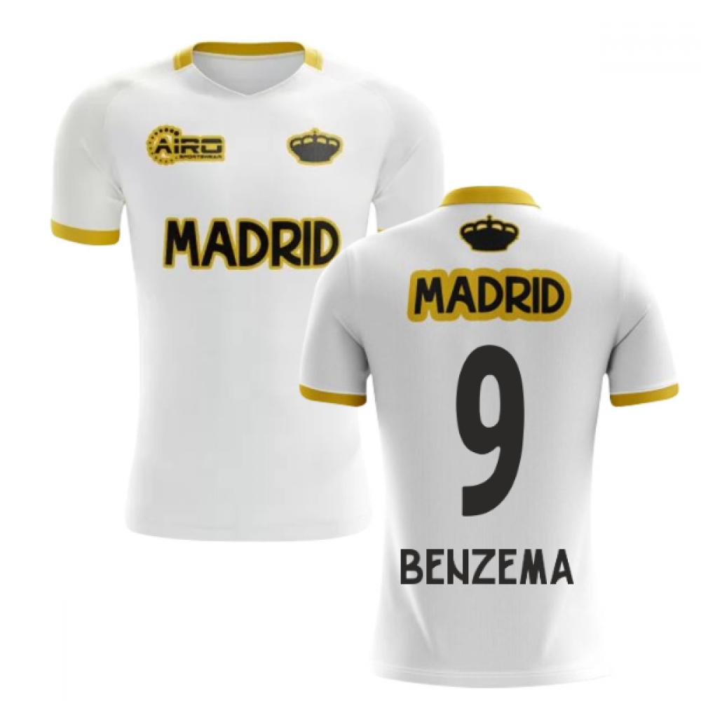 2024-2025 Madrid Concept Training Shirt (White) (BENZEMA 9)