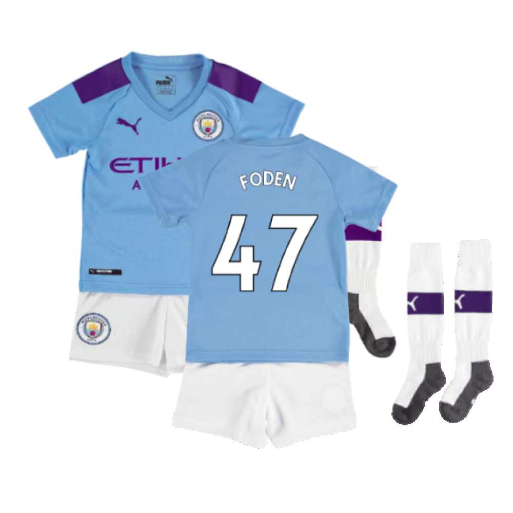 2019-2020 Man City Home Mini Kit (FODEN 47)