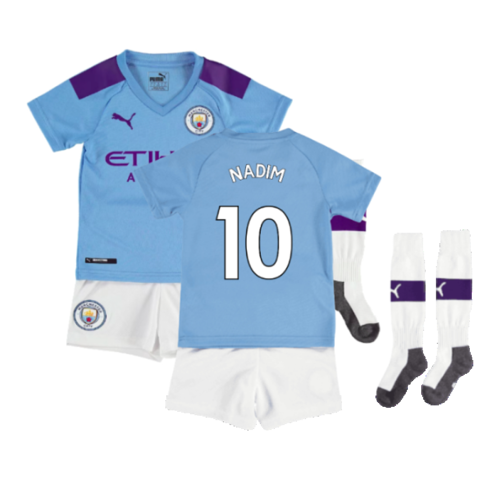 2019-2020 Man City Home Mini Kit (Nadim 10)