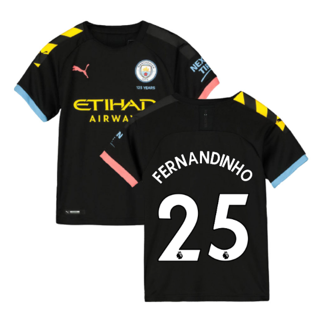 2019-2020 Manchester City Puma Away Football Shirt (Kids) (FERNANDINHO 25)