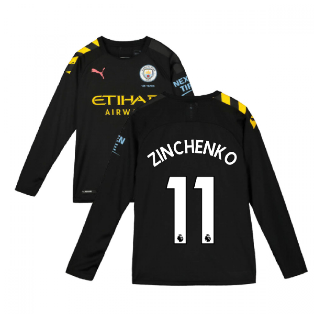 2019-2020 Manchester City Puma Away Long Sleeve Shirt (Kids) (ZINCHENKO 11)