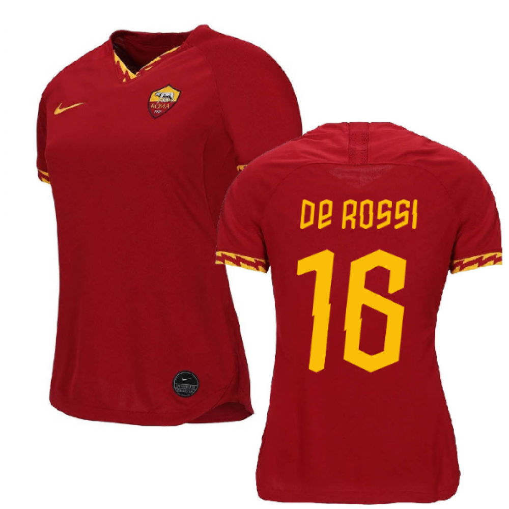 2019-2020 Roma Home Nike Ladies Shirt (DE ROSSI 16)