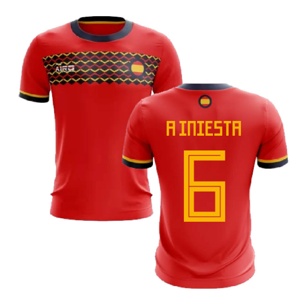 2024-2025 Spain Home Concept Football Shirt (A Iniesta 6)