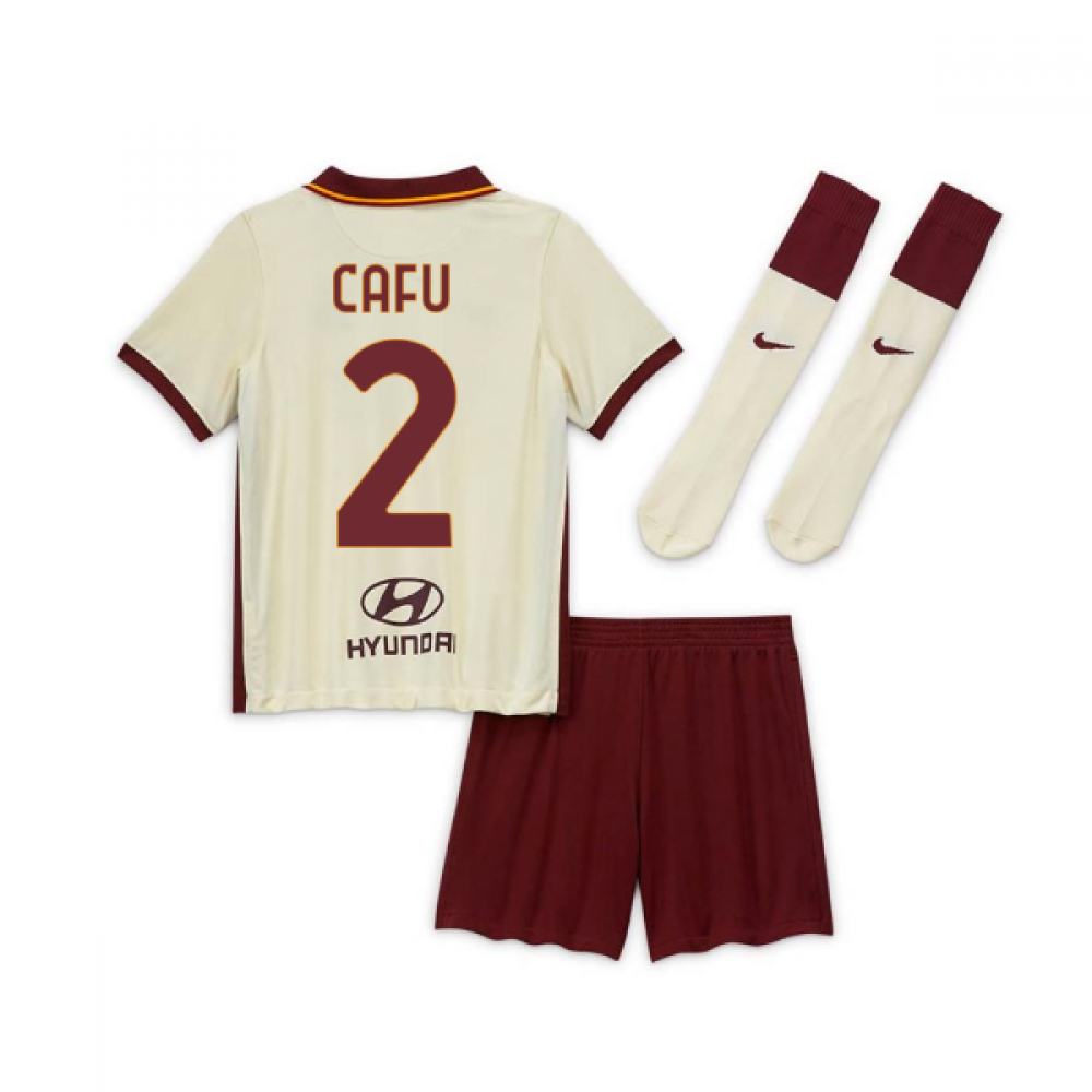 2020-2021 AS Roma Away Nike Little Boys Mini Kit (CAFU 2)