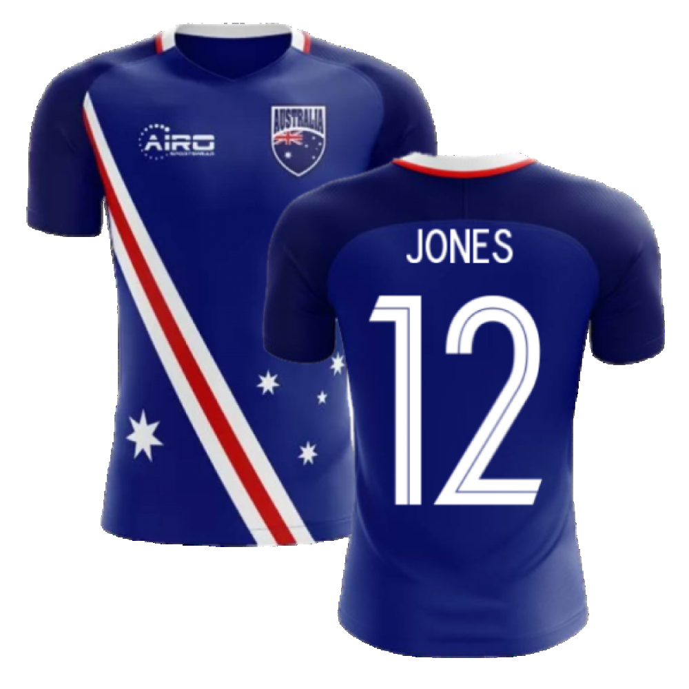 2024-2025 Australia Flag Away Concept Football Shirt (Jones 12)