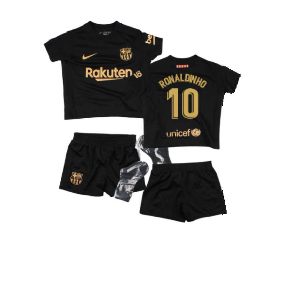 2020-2021 Barcelona Away Baby Kit (RONALDINHO 10)