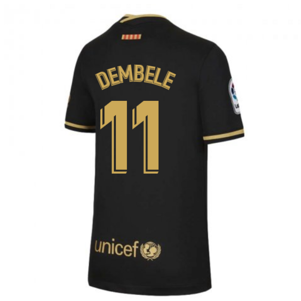 2020-2021 Barcelona Away Nike Shirt (Kids) (DEMBELE 11)