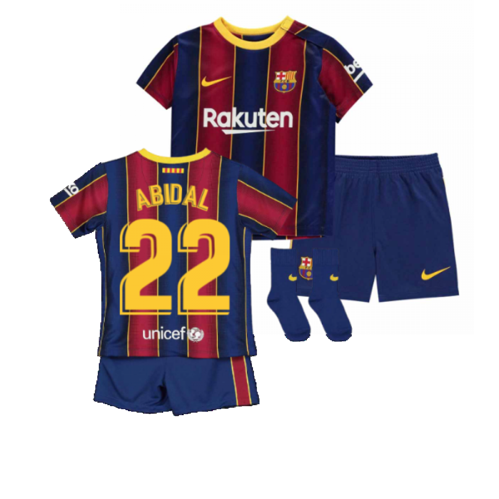 2020-2021 Barcelona Home Nike Baby Kit (ABIDAL 22)